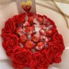 Букет от 9 сатенени розички и бонбони - Image 5